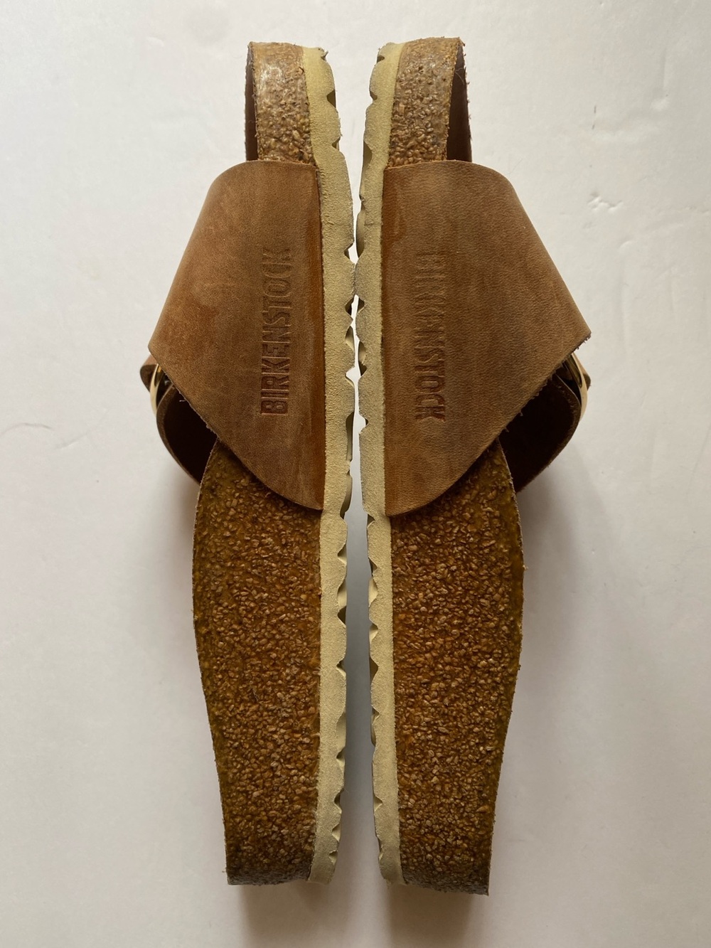 EUC Birkenstock Madrid Big Buckle Oiled Leather in Antique Cognac size 35 - Picture 4 of 6